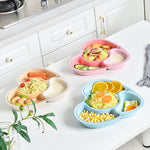 Toddler Divided Plate – BPA-Free Durable Plastic, Blue
