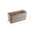 2-Layer Bento Lunch Box Pink