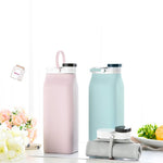 Foldable Silicone Water Bottle 600ml Pink