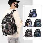 2 In 1 School Backpack & Chest Bag - Orange Honeycomb