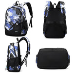 2 In 1 School Backpack & Chest Bag - Orange Honeycomb