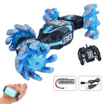 RC Stunt Car 2.4G Blue 1:14 Twist Drift 4WD with Lights & Music
