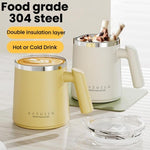 Stainless Steel Coffee Mug 430ml White