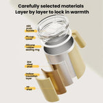 Stainless Steel Coffee Mug 430ml White