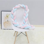 White Pink Blue Crib Bumper 2M