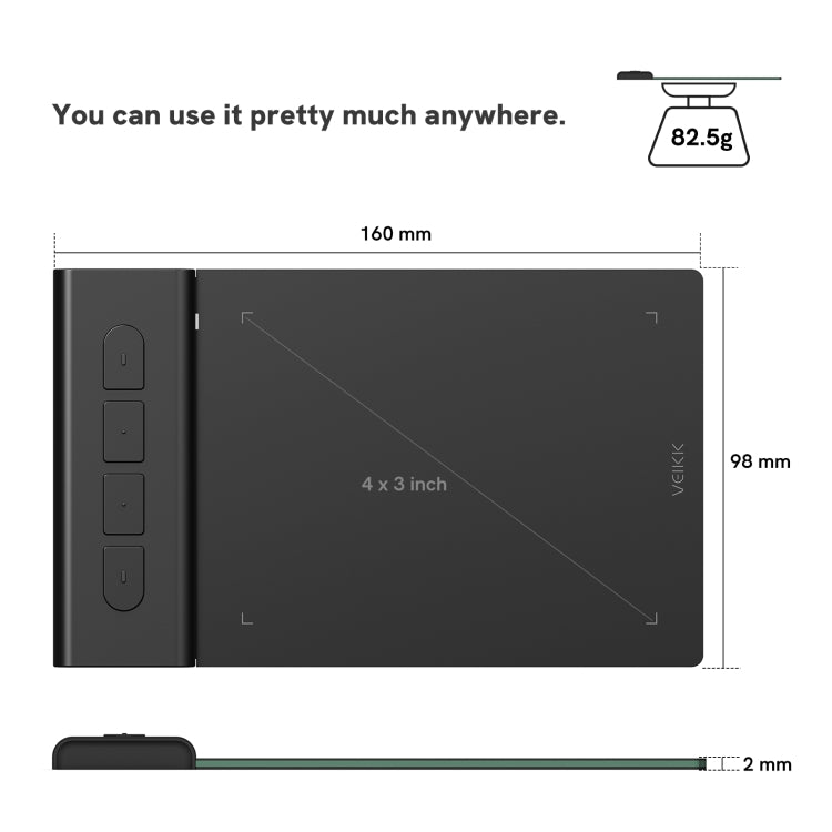VEIKK VK430 Digital Drawing Board 8192 Pressure Levels