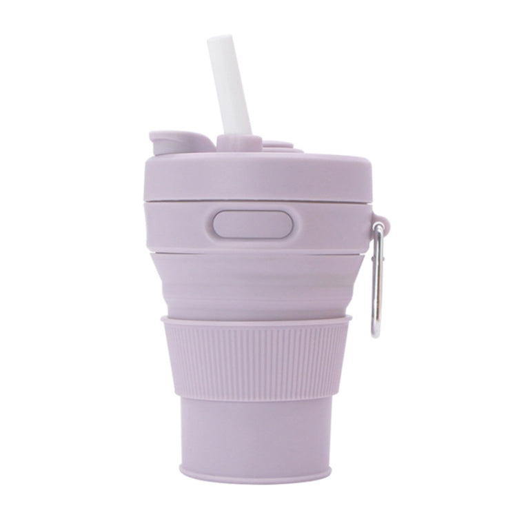 350ml Folding Silicone Coffee Cup Purple