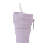 350ml Folding Silicone Coffee Cup Purple