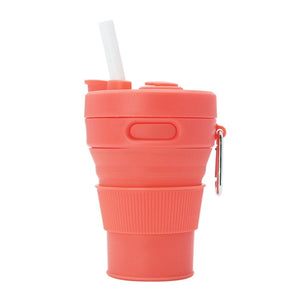 350ml Folding Silicone Coffee Cup Red
