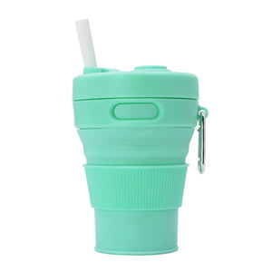 350ml Folding Silicone Coffee Cup Green
