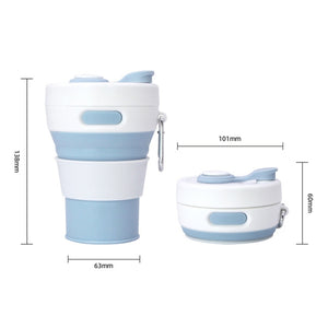 350ml Folding Silicone Coffee Cup Red