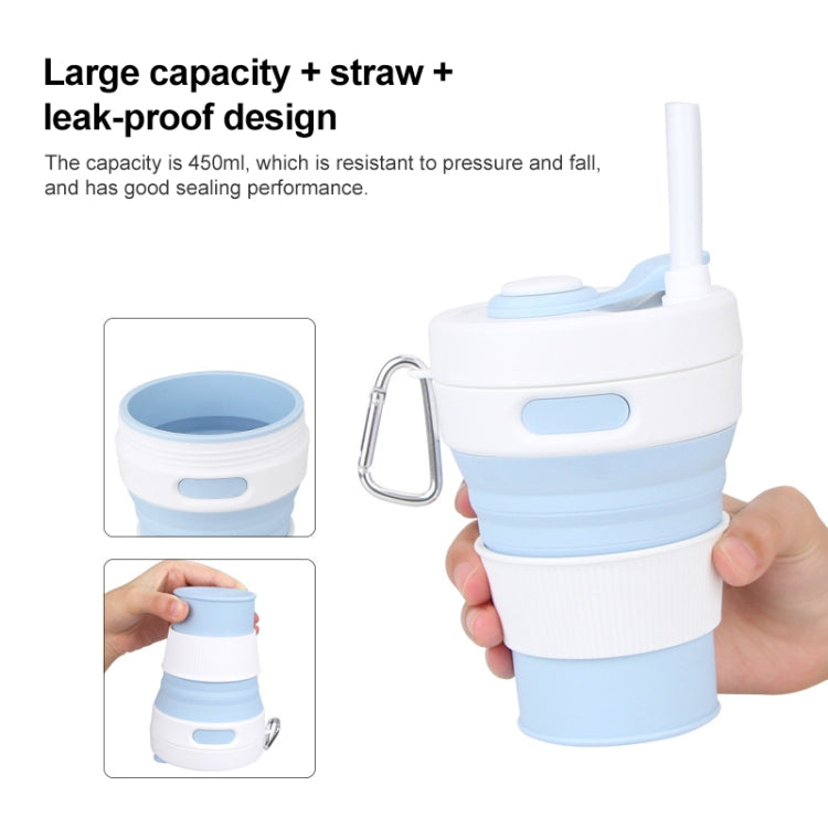 350ml Folding Silicone Coffee Cup Purple