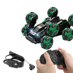RC Stunt Car DM-558 8-Wheel Dual Control Green 