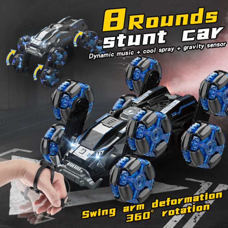 RC Stunt Car DM-558 8-Wheel Dual Control Green 