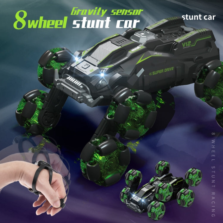 RC Stunt Car DM-558 8-Wheel Dual Control Green 
