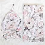 Newborn Baby Swaddling Set – Flower-1
