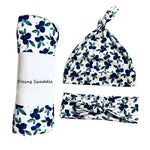 Newborn Baby Swaddling Set – Flower-5