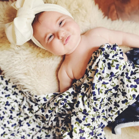 Newborn Baby Swaddling Set – Flower-3