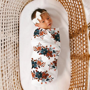 Newborn Baby Swaddling Set – Flower-2