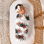 Newborn Baby Swaddling Set – Flower-3