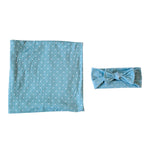 Newborn Swaddle & Headband Set Blue 