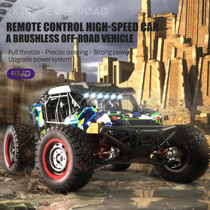 Brushless RC Desert Truck JJR/C Q141B 70km/h 4WD Purple 