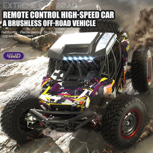 Brushless RC Desert Truck JJR/C Q141B 70km/h 4WD Purple 