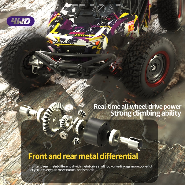 Brushless RC Desert Truck JJR/C Q141B 70km/h 4WD Purple 
