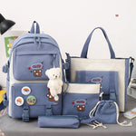 Girls' School Backpack Set 5-in-1 – Lunch Bag & Laptop Tote