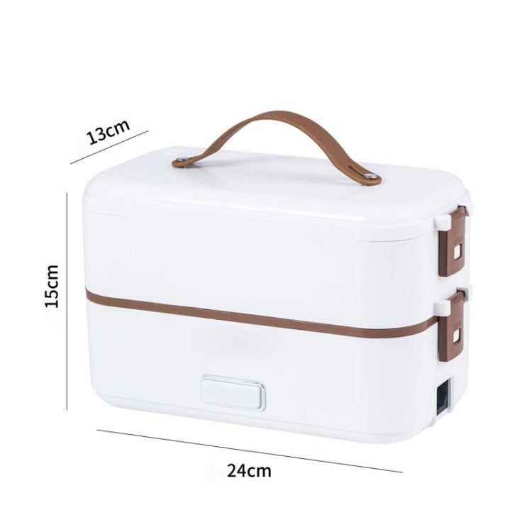 Electric Lunch Box White Double-Layer