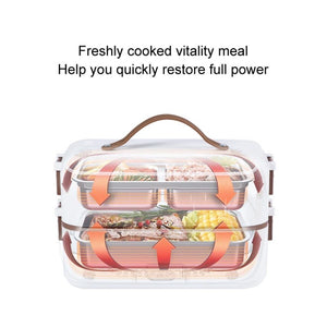 Electric Lunch Box White Double-Layer