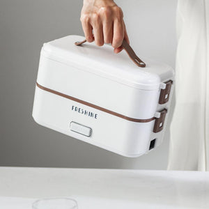 Electric Lunch Box White Double-Layer