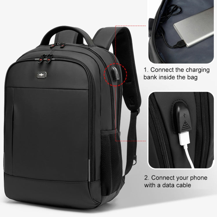 Waterproof School Backpack 17" – USB