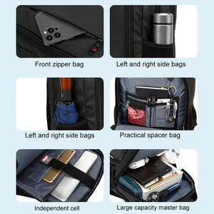 Waterproof School Backpack 17" – USB