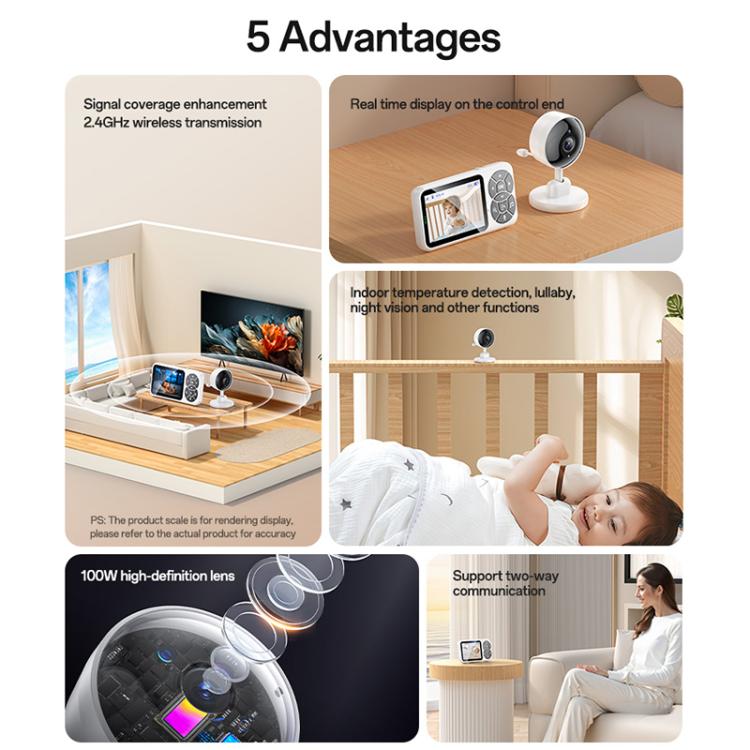 Yesido KM26 Baby Monitor 3.5" TFT - UK Plug