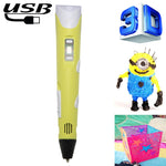 3D Printing Pen for Kids Yellow 