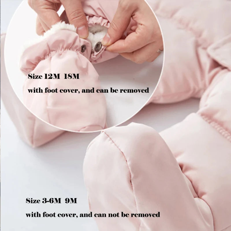 Warm Winter Jumpsuit by childdkivy with Hood and Fur Trim – Perfect for Babies (3-18M)!