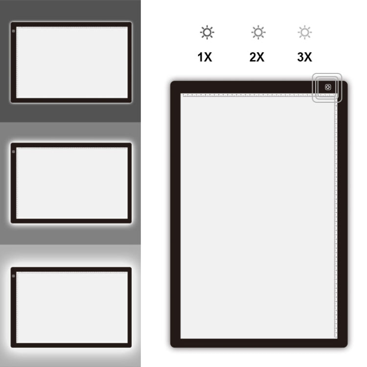 A4 LED Dimmable Drawing Board – 3 Brightness Levels 