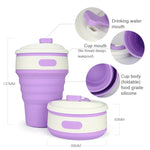 Folding Silicone Travel Coffee Cup 350ml 
