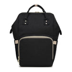 Black Waterproof Diaper Backpack