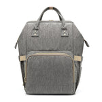 Light Grey Waterproof Diaper Backpack