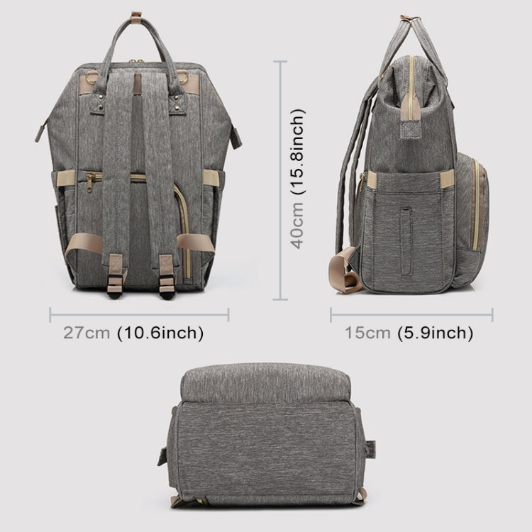 Light Grey Waterproof Diaper Backpack