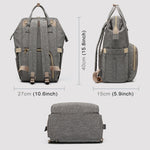 Light Grey Waterproof Diaper Backpack