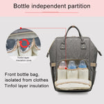 Light Grey Waterproof Diaper Backpack
