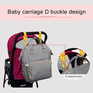 Light Grey Waterproof Diaper Backpack