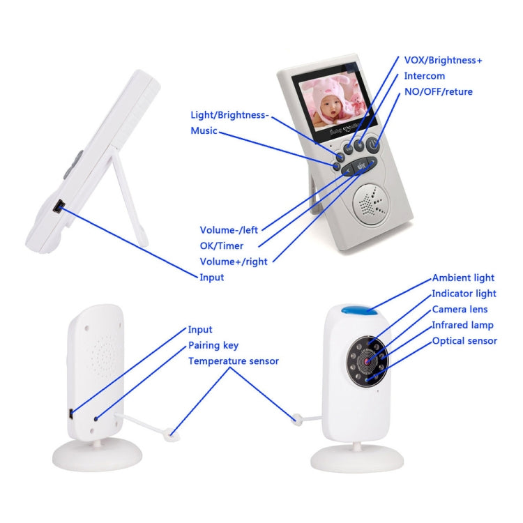 WLSES GB101 2.4" Wireless Baby Monitor 