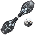 Two-Wheeled Skateboard Flash Wheels – Stylish Black Ride 