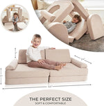 ZICOTO Modular Kids Couch 2-in-1: Cozy Sofa & Creative Play Area for Toddlers