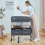 XMSJ Adjustable Height Changing Table with Storage