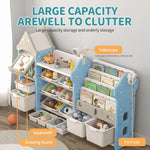 UNICOO Kids Toy Storage Organizer and Children Bookshelf with 14 Bins